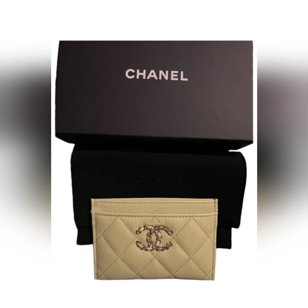 Chanel Caviar Card Holder In Mint Green - Full Inclusion - Rare! - Picture 3 of 11